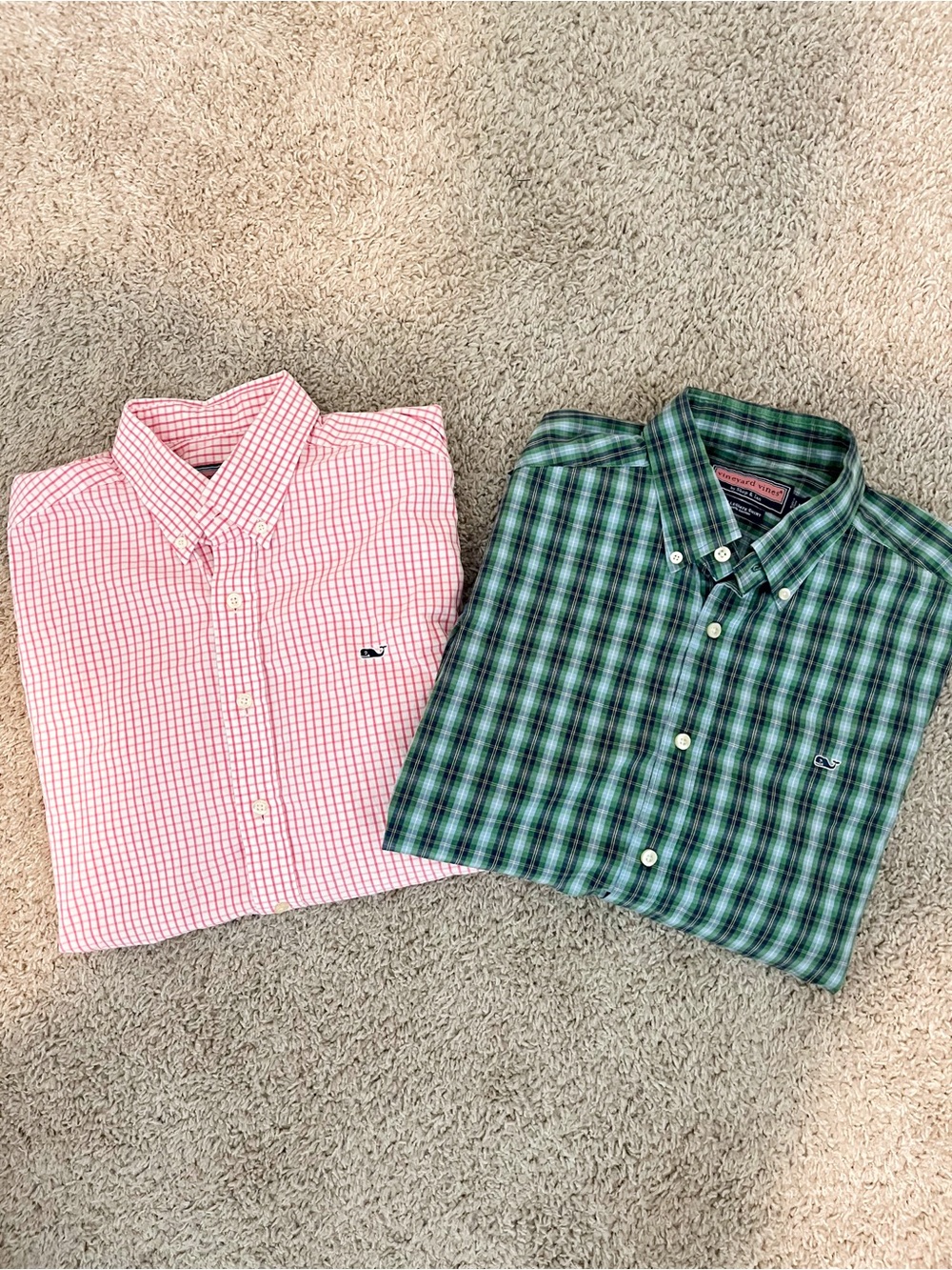 Lot of 2 Vineyard Vines Long Sleeve Button Down Shirts Size Medium